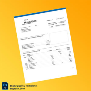 USA Walmart Bank Statement Template in Word and PDF formats