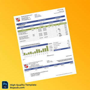 USA Wauwatosa Water Utility Editable Water Bill Template in Word and PDF formats