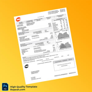 USA We Energies Editable Electricity Bill Template in Word and PDF formats