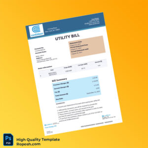 USA conEdison Editable Utility Bill Template in Word and PDF formats