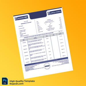 United Arab Emirates Emirates NBD Bank Statement Template in Word and PDF formats 5 page United Arab Emirates Emirates NBD Bank Statement Template in Word and PDF formats 5 page