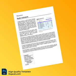 United Kingdom Bank Statement Template in Word and PDF formats 4 page