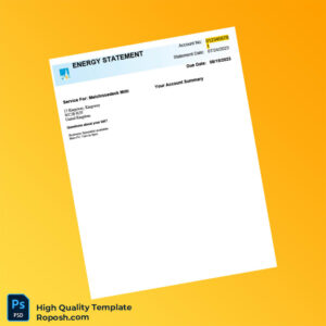 United Kingdom PG E Editable Utility Bill Template in Word and PDF formats 3 page