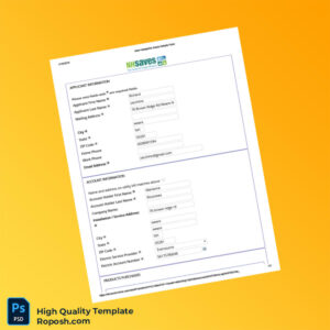 United States Editable Rebate Form Template in Word and PDF formats 3 page