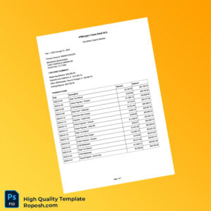 United States JPMorgan Chase Bank Editable Checking Account Statement Template in Word and PDF formats
