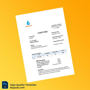 Uzbekistan Uzbekneftegaz Editable Utility Bill Template in Word and PDF formats 2 page