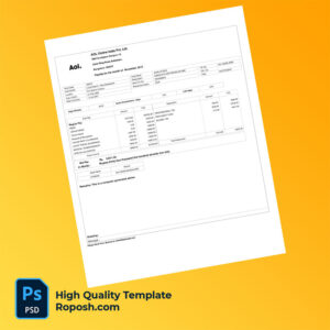 AOL Online India Pvt Ltd payslip word and pdf template