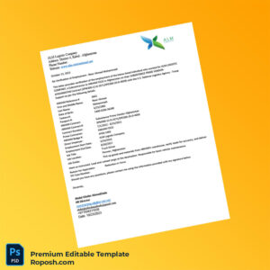 Customizable Afghanistan ALM Logistic Company Employment Verification Letter Word & PDF Template