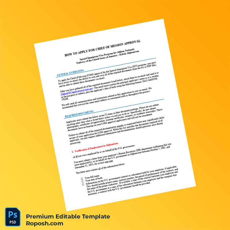 Customizable Afghanistan Employer Employment Verification Letter Word & PDF Template 8 page Customizable Afghanistan Employer Employment Verification Letter Word & PDF Template 8 page