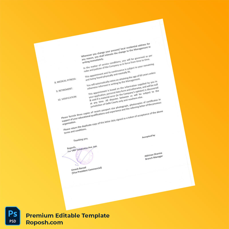 Customizable Appointment Letter 2017 Employment Verification Letter Word & PDF Template 5 page Customizable Appointment Letter 2017 Employment Verification Letter Word & PDF Template 5 page