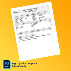 Arshiya Logistics Services Limited payslip word and pdf template Arshiya Logistics Services Limited payslip word and pdf template