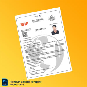 Customizable Australia BHP Company Employment Verification Letter Word & PDF Template 3 page