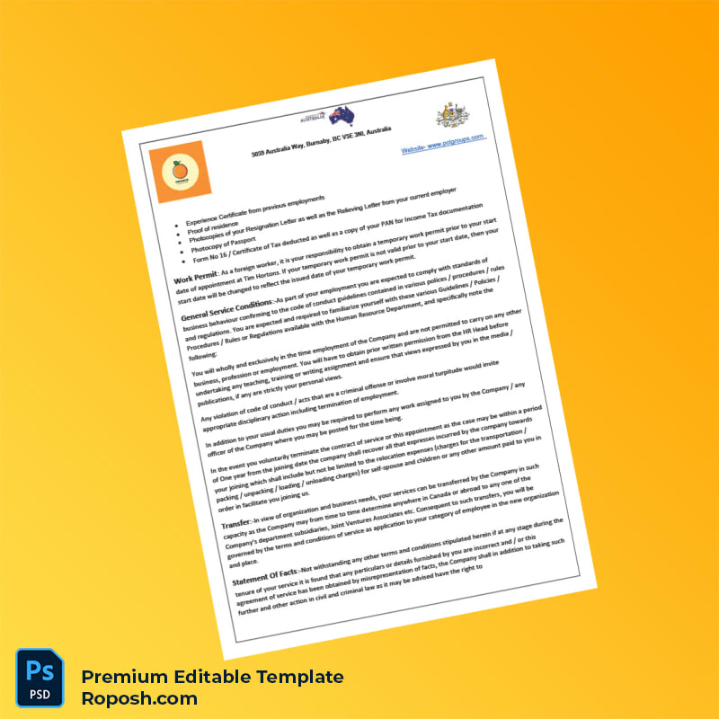 Customizable Australia Cardriving Employment Verification Letter Word & PDF Template 3 page Customizable Australia Cardriving Employment Verification Letter Word & PDF Template 3 page