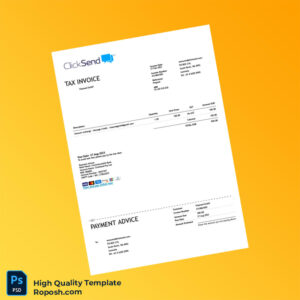 Australia ClickSend Invoice Template in Word and PDF formats