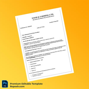 Customizable Australia Food Farming LTD Employment Verification Letter Word & PDF Template 3 page