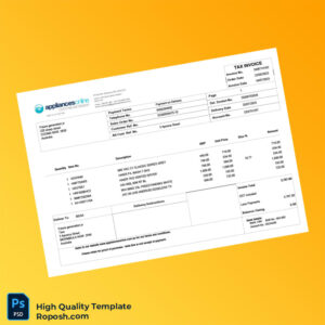 Australia Future Generation JV Tax Invoice Template in Word and PDF formats 2 page