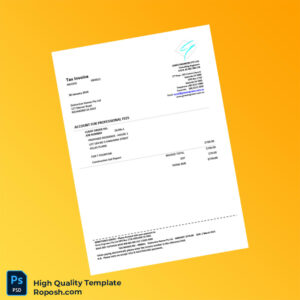 Australia Ginos Engineers Pty Ltd Tax Invoice Template in Word and PDF formats