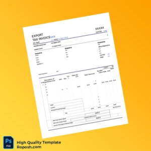 Australia Proforma Invoice Template in Word and PDF formats 4 page