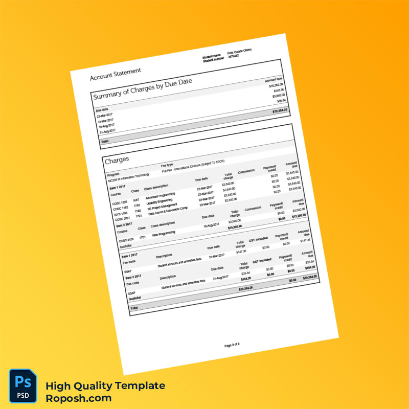 Australia RMIT University Tax Invoice Template in Word and PDF formats 2 page Australia RMIT University Tax Invoice Template in Word and PDF formats 2 page