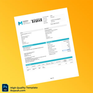 Australia Where Australia Pty Ltd Tax Invoice Template in Word and PDF formats 2 page