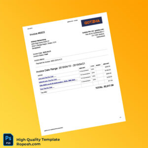 Bangladesh Gotzha Pte Ltd Invoice Template in Word and PDF formats