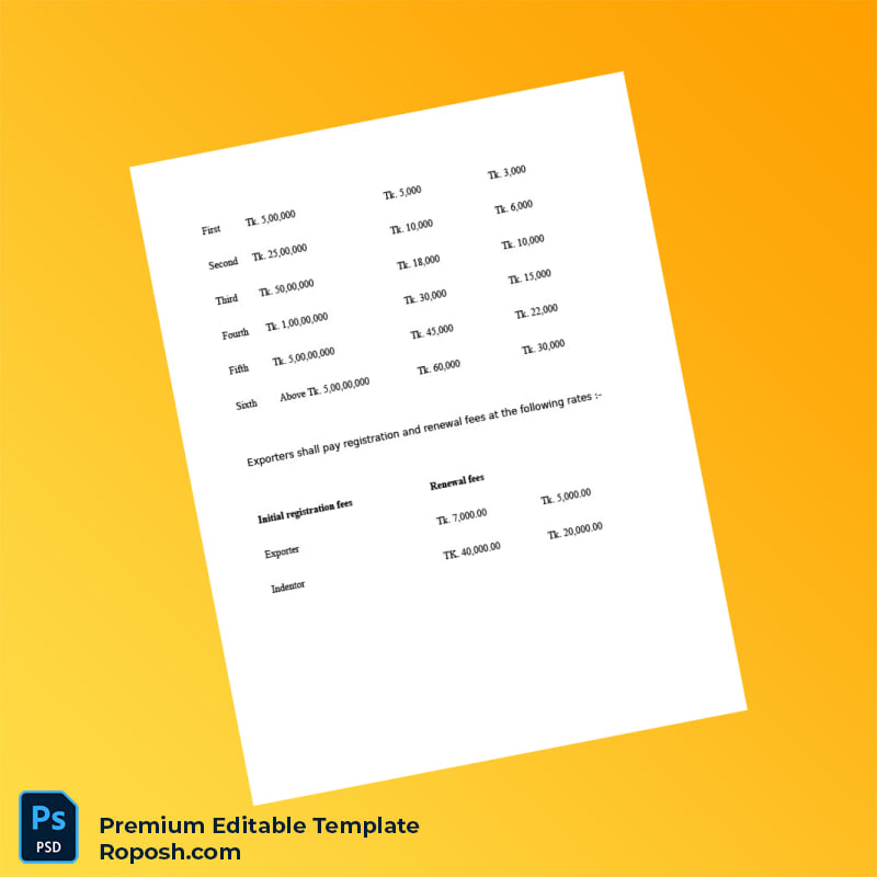 Customizable Bangladesh Ministry of Commerce Import Registration Certificate and Export Registration Certificate Procedure Template in Word a 2 page Customizable Bangladesh Ministry of Commerce Import Registration Certificate and Export Registration Certificate Procedure Template in Word a 2 page