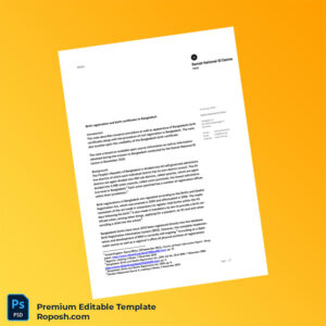 Bangladesh Ministry of Health Editable Birth Registration Certificate Editable Word & PDF Template 7 page