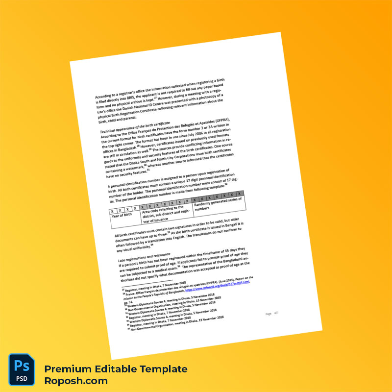 Bangladesh Ministry of Health Editable Birth Registration Certificate Editable Word & PDF Template 7 page Bangladesh Ministry of Health Editable Birth Registration Certificate Editable Word & PDF Template 7 page