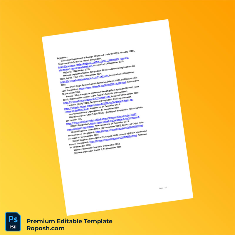 Bangladesh Ministry of Health Editable Birth Registration Certificate Editable Word & PDF Template 7 page Bangladesh Ministry of Health Editable Birth Registration Certificate Editable Word & PDF Template 7 page