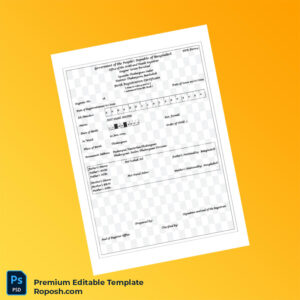 Customizable Bangladesh Office of the Birth and Death Registrar Birth Registration Certificate Editable Word & PDF Template Customizable Bangladesh Office of the Birth and Death Registrar Birth Registration Certificate Editable Word & PDF Template