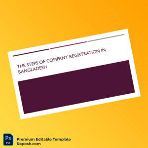 Customizable Bangladesh Registrar of Joint Stock Companies Company Registration Certificate Editable Word & PDF Template 7 page