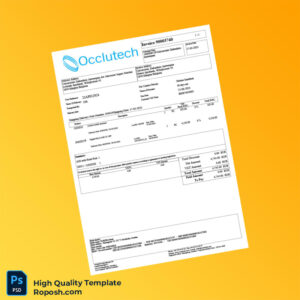 Belgium Occlutech International AB Invoice Template in Word and PDF formats Belgium Occlutech International AB Invoice Template in Word and PDF formats