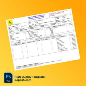 Bharat Sanchar Nigam Limited payslip word and pdf template