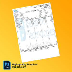 Blueprint Technologies PVT LTD payslip word and pdf template Blueprint Technologies PVT LTD payslip word and pdf template