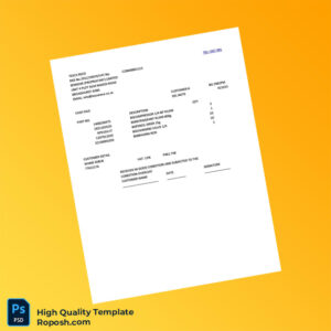 Botswana TESCA RECO Tax Invoice Template in Word and PDF formats 2 page