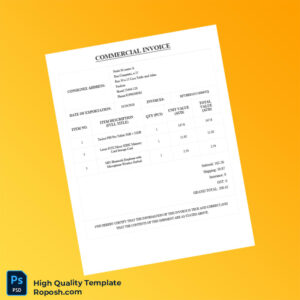 Brazil Commercial Invoice Template in Word and PDF formats Brazil Commercial Invoice Template in Word and PDF formats