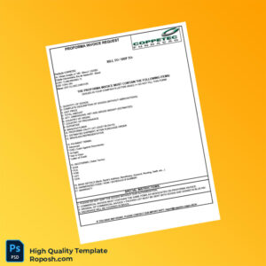 Brazil Fundação COPPETEC Proforma Invoice Template in Word and PDF formats