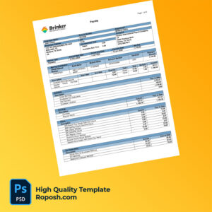 Brinker International payslip word and pdf template