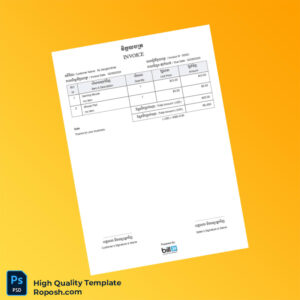 Cambodia Bill24 Invoice Template in Word and PDF formats Cambodia Bill24 Invoice Template in Word and PDF formats
