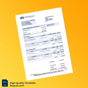 Canada OVH Cloud Invoice Template in Word and PDF formats 2 page Canada OVH Cloud Invoice Template in Word and PDF formats 2 page