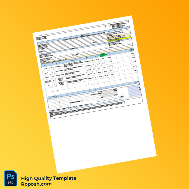 Canada Pinkcity Enterprises Pvt Ltd Invoice Template in Word and PDF formats 2 page Canada Pinkcity Enterprises Pvt Ltd Invoice Template in Word and PDF formats 2 page