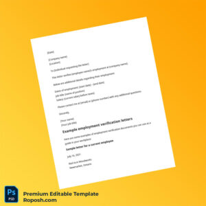 Customizable Canada Red Acre Woodworks Employment Verification Letter Word & PDF Template 3 page