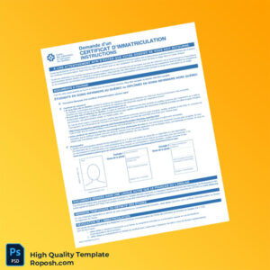 Canada Registration Certificate Template in Word and PDF formats 2 page Canada Registration Certificate Template in Word and PDF formats 2 page