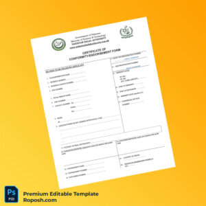 Customizable Certificate of Conformity Registration Certificate Editable Word & PDF Template 3 page