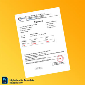 China Around The World Travel and Tour Pvt Ltd Invoice Template in Word and PDF formats