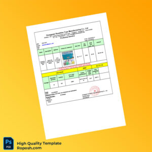 China Dongguan Sunshine Toys Manufacturing Co Proforma Invoice Template in Word and PDF formats China Dongguan Sunshine Toys Manufacturing Co Proforma Invoice Template in Word and PDF formats