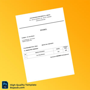 China Fillex Beverage Machinery Co Limited Invoice Template in Word and PDF formats China Fillex Beverage Machinery Co Limited Invoice Template in Word and PDF formats