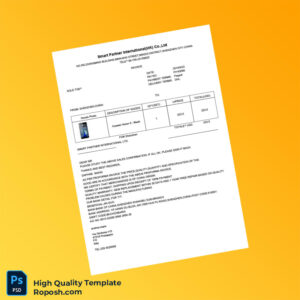 China Smart Partner International Ltd Invoice Template in Word and PDF formats