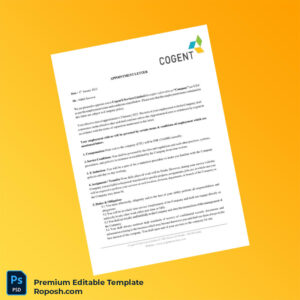 Customizable Cogent Employment Verification Letter Word & PDF Template 5 page