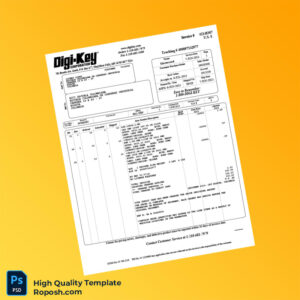 Colombia Digi-Key Invoice Template in Word and PDF formats 2 page Colombia Digi-Key Invoice Template in Word and PDF formats 2 page